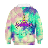 Kid Girls Boy Unicorn Hoodies Cartoon Sweatshirt Casual Pullover