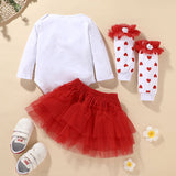 Baby Girl Hattie Love Valentine's Day 3 Pcs Sets