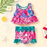 Kid Baby Girl Split Swimming Trunks Swimsuit