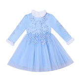 Kid Girl Wool Short Gauze Fluffy Plush Princess Dress