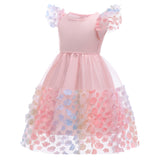 Kid Baby Girls Summer Embroidery Mesh Flower Princess Dresses