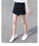 Kid Summer Girl Light Blue Irregular Casual College Wind Basic High Waist Skirts