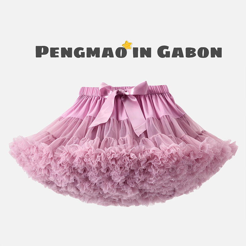 Kid Baby Girls Performance Princess Gauze Pompous Skirts