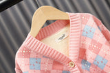 Kid Baby Girl Sweater Plush Spring Autumn Knitted Cardigans