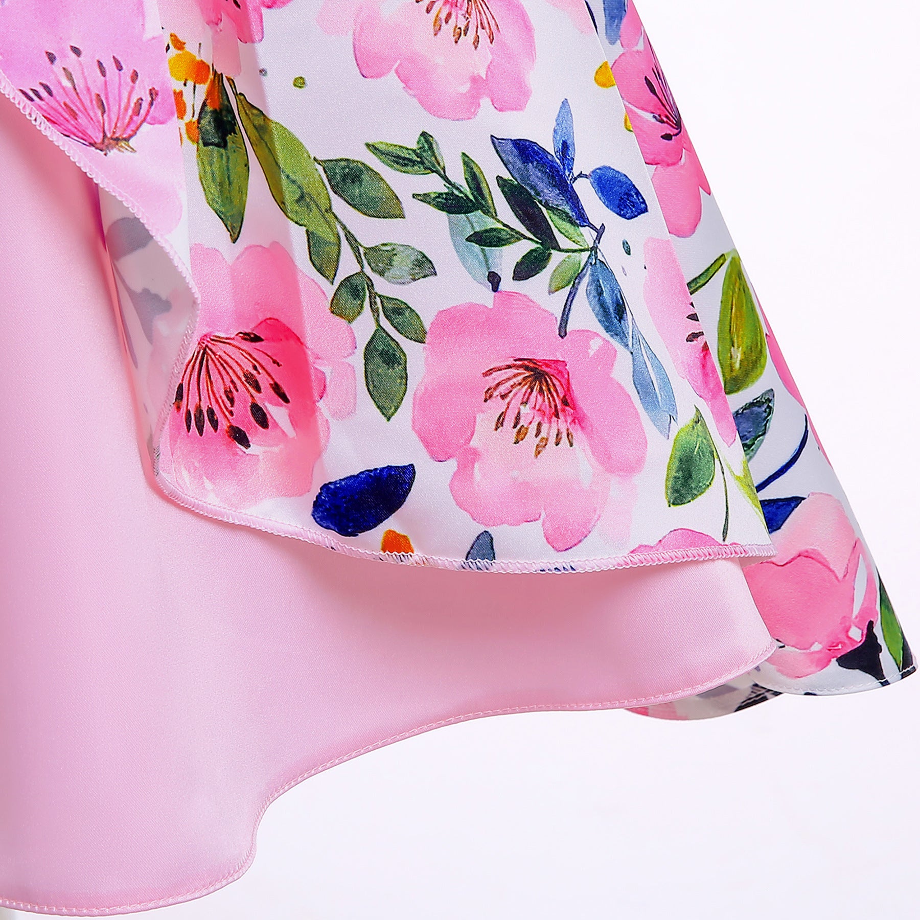 Kid Baby Girls Floral Print Princess Flying Sleeves Dresses