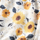 Baby Girls Printed One-collar Top  Denim Double Flared Suit 2 Pcs Sets