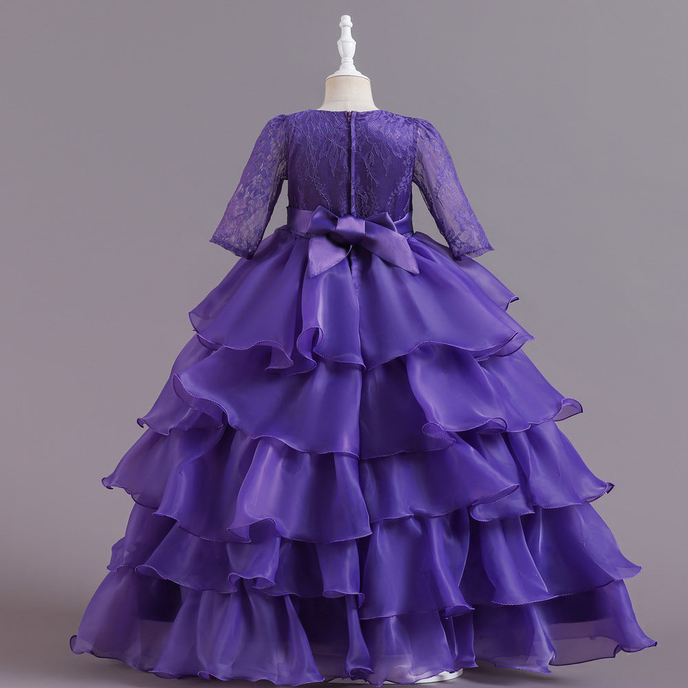 Kid Girl Princess Poncho Christmas Dresses