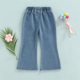 Spring Summer Kids Baby Girls Jeans Pants Denim Trousers