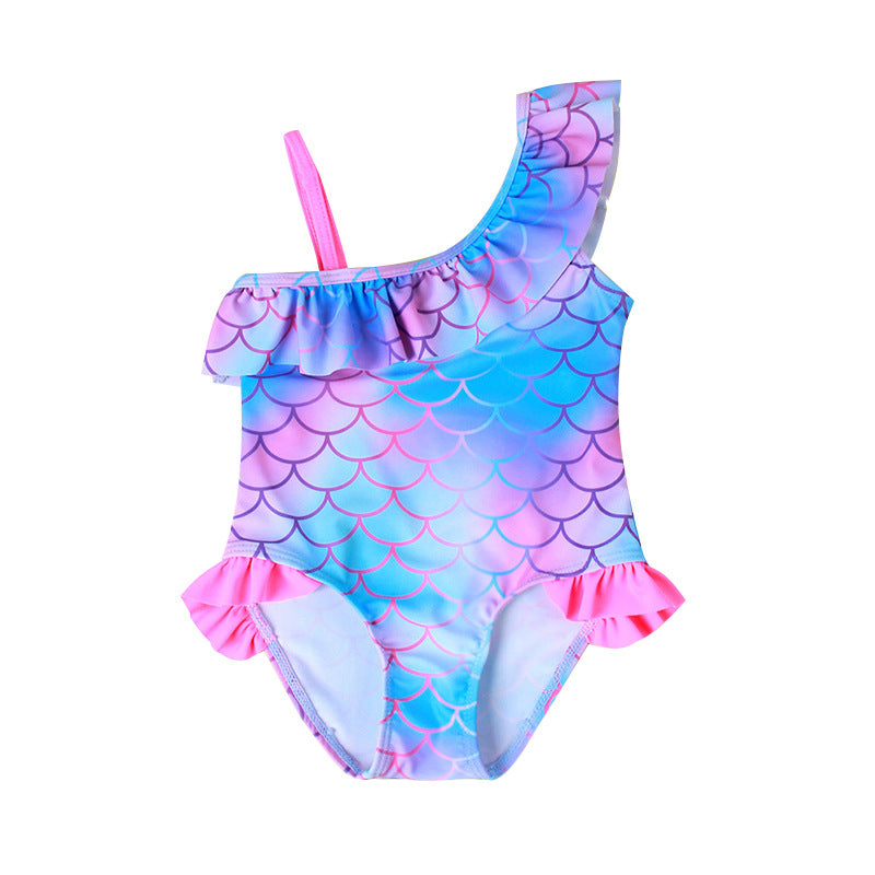 Kid Girls Swimsuit Mermaid Bathing Vacation Swimwear