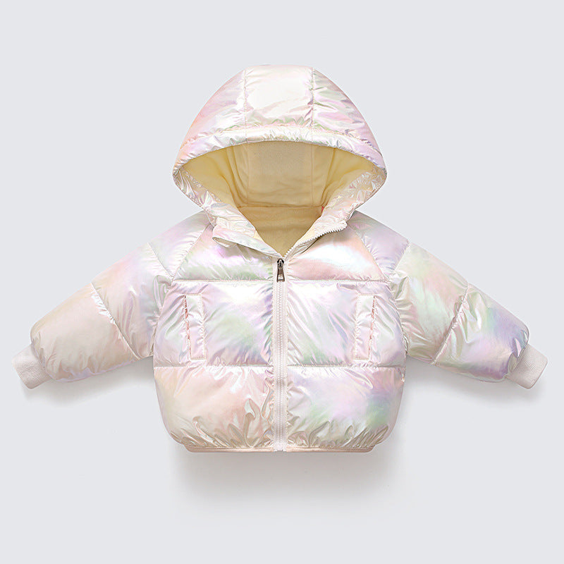 Kid Padded Down Winter Reflective Washless Cotton Lamb Fleece Coat