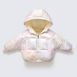 Kid Padded Down Winter Reflective Washless Cotton Lamb Fleece Coat