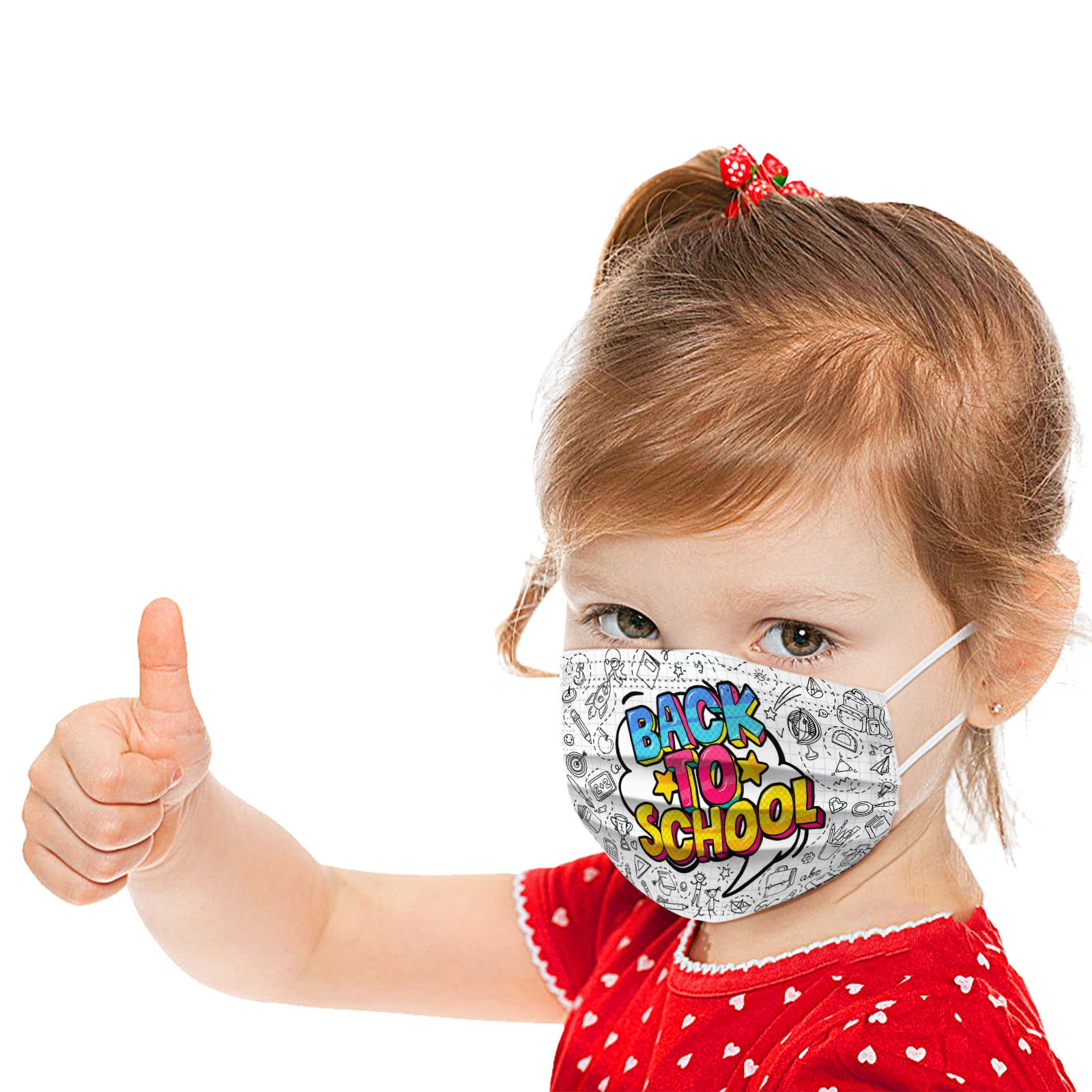 Kid Disposable Cartoon Series Spiny  Non-woven Fabric Three Layers Masks 10 Pcs