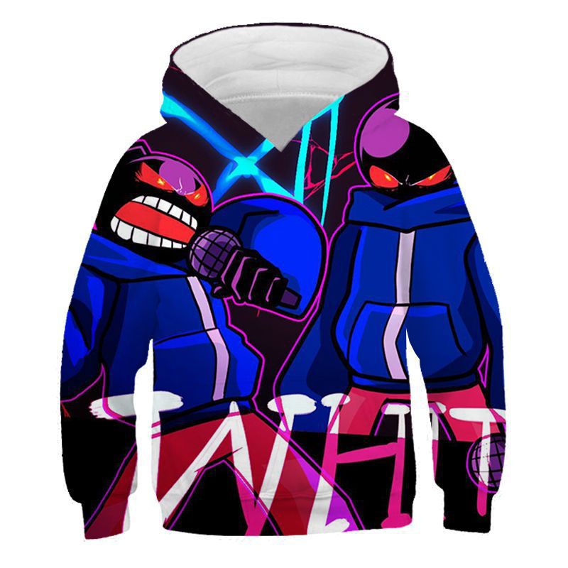 Kid Printed Friday Night Funkin Whitty 3D Print Hoodie