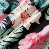 Family Matching Mother-daughter Round Necks Loose Prints Dresses