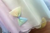 Kid Girl Dress Princess Summer Bow Bubble Sleeve Gauze Dresses