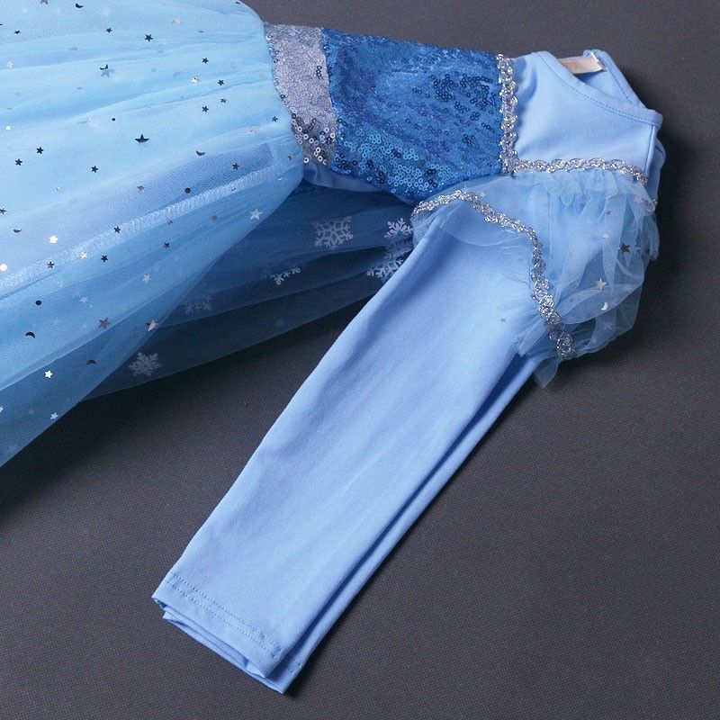 Kid Girl Princess Pure Cotton Spring/Autumn Frozen Elsa Dresses