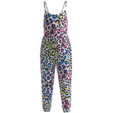 Kid Baby Girl One-piece Suspenders Leopard Print Loose  Long Pants