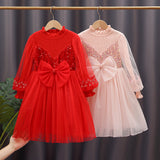 Kid Girl Princess Western Red Spring Dresses