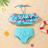 Kid Baby Girls Fashion Bikini Separate Swimsuit