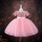 Kid Girl Princess Summer Korean Sequin Piano Dresses
