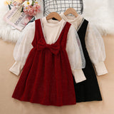Kid Baby Girl Red Vest Christmas Princess Dresses