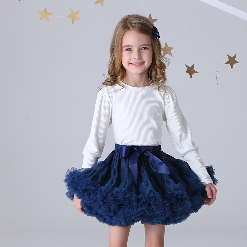 Kid Baby Girls Performance Princess Gauze Pompous Skirts