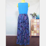 Family Mathcing Phoenix Tail Sleeveless Parent-child Long Dress