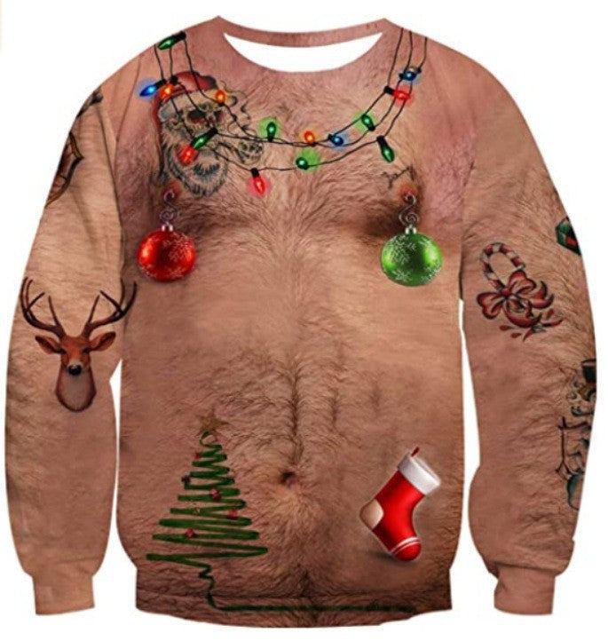 Kid 3D Printed Round Neck Christmas Fashion Hoodie