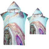Adult Microfiber Fabric Marble Bath Towels  Bathrobe Cloaks Pajamas