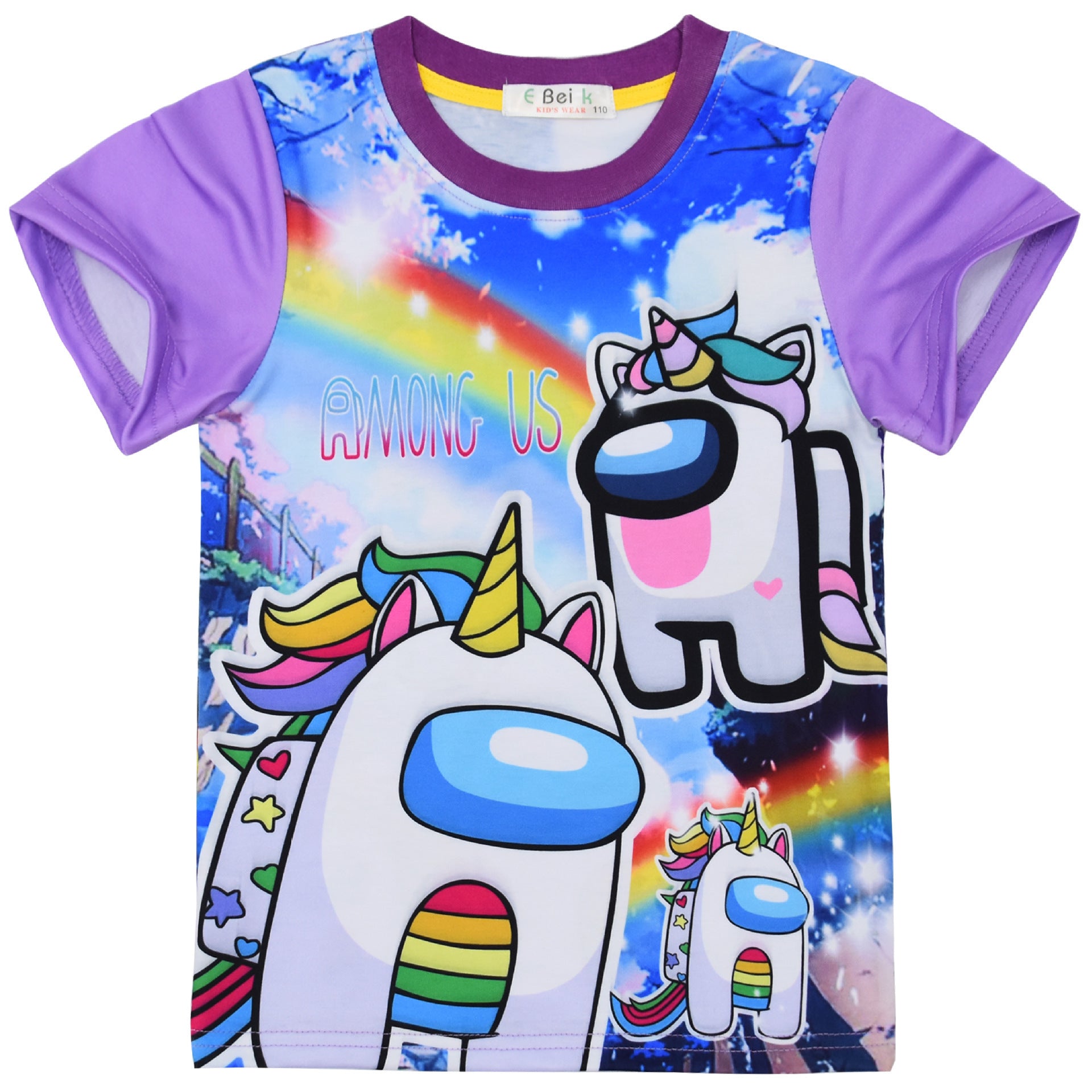 Kid Boy Space Werewolf Kills Among Us Suit Short-sleeved Pajamas