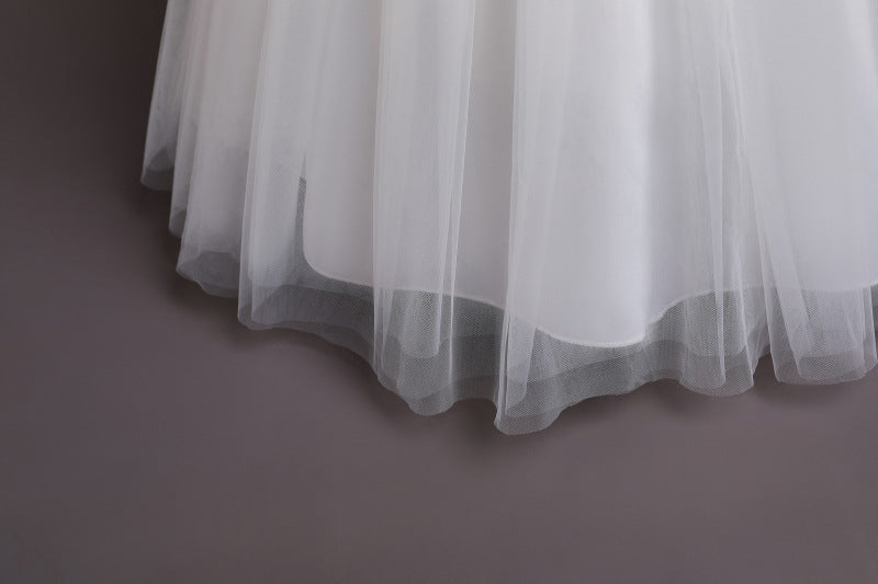 Kid Girl Princess Fashionable Pompous Gauze Flower Wedding Piano Dresses