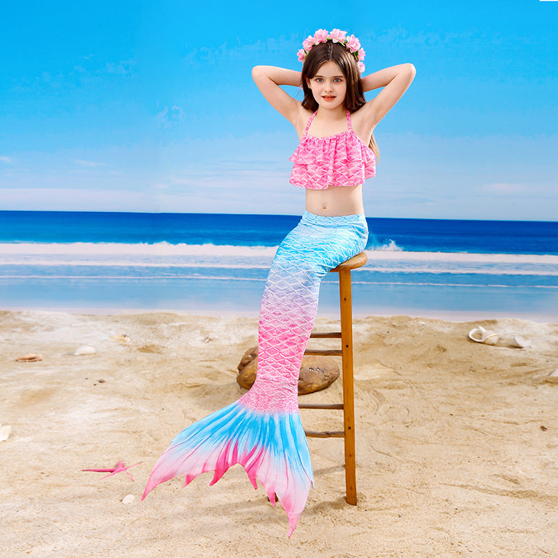 Kid Girl Mermaid Tail Spring Swimsuit