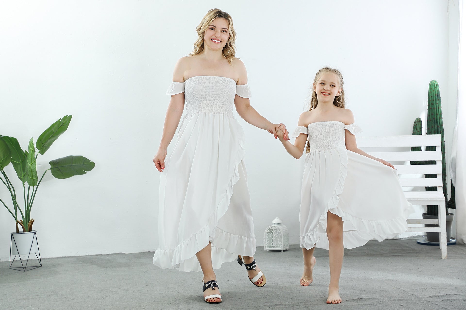 Family Matching Mother-daughter Sexy Beach Holiday Summer Dress