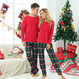 Family Matching Home Red Autumn Christmas Pajamas