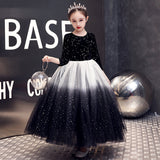 Kid Girl Catwalk Fashion Velvet Poncho Princess Dress