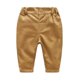 Baby Boy Suit Long Sleeve Climbing Gentleman Triangle 2 Pcs Sets