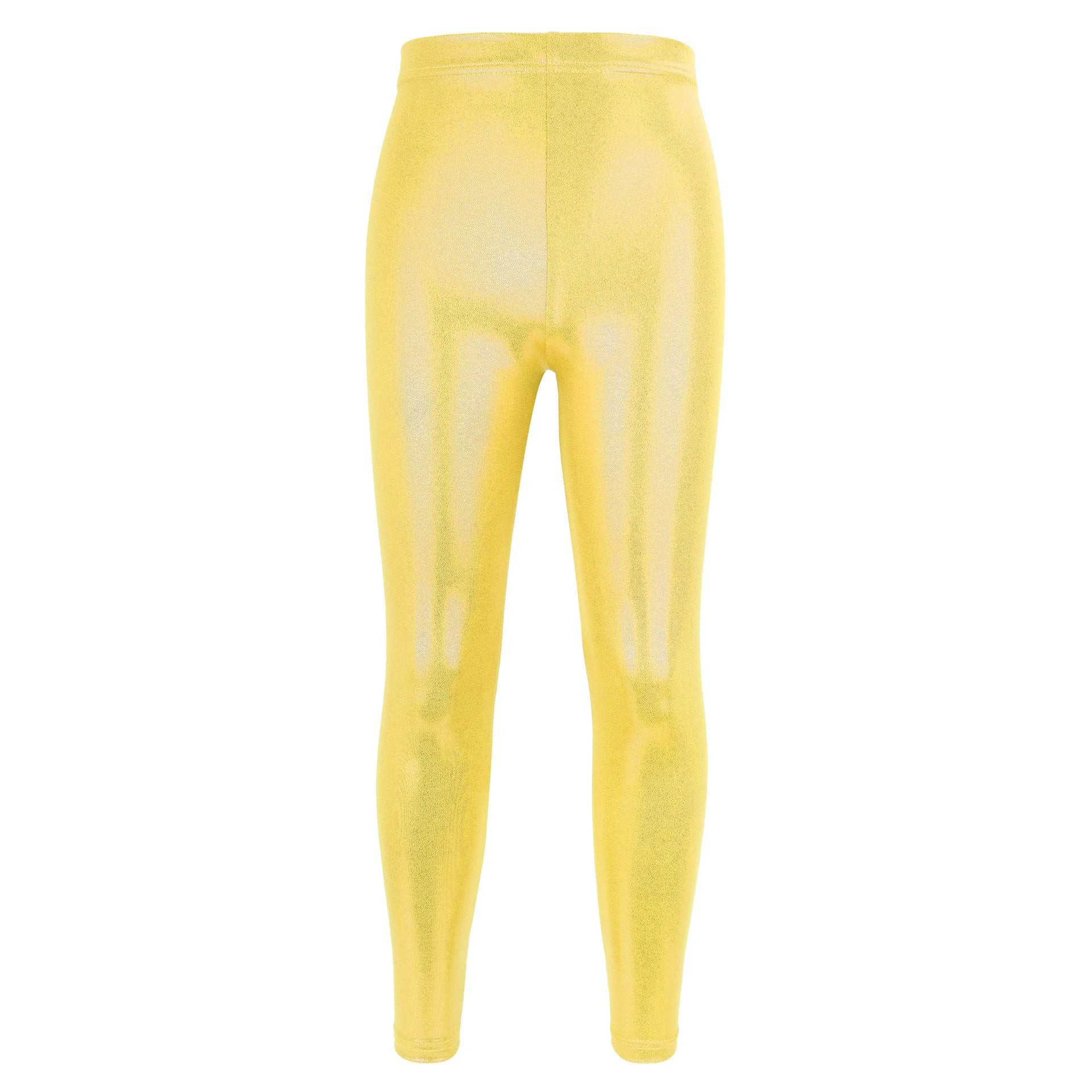 Kid Girl Dance Bright Gold Stamping High Elastic Breathable Yoga Pants