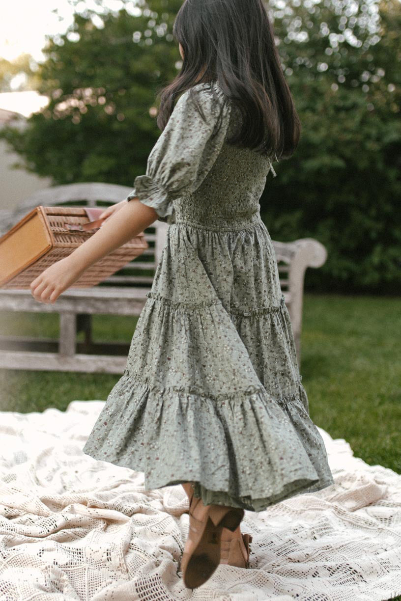 Family Matching Parent-child Bohemian Long Square Collar Dresses