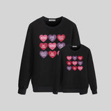 Family Matching Valentine Shirts Love Printed Mother-daughter Spring Tops