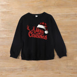 Family Matching Christmas Round Neck Warm Long Sleeved Shirts