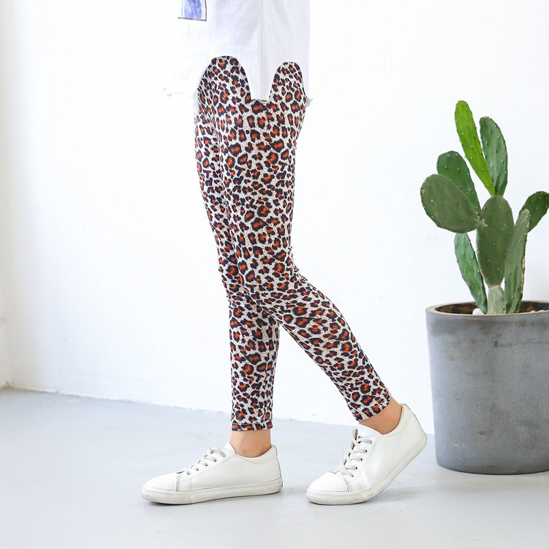 Kid Girls Leggings Travel Pants Student Casual Wear Customizable Leggings Pants