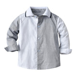 Kid Baby Boy Suit Spliced Long-sleeved Gentleman 4 Pcs Sets