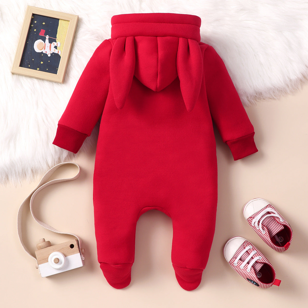 0-12M Baby Harried Long Sleeve Rabbit Bear Ears Rompers