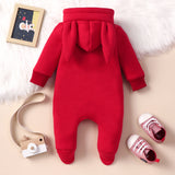 0-12M Baby Harried Long Sleeve Rabbit Bear Ears Rompers