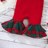 Baby Girl Sleeveless Jumpsuit Christmas Long Legs Pants