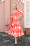 Family Matching Parent-child Bohemian Long Square Collar Dresses