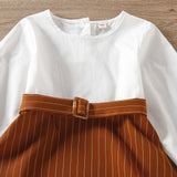 Kid Baby Girls Autumn Striped 2 Pcs Sets