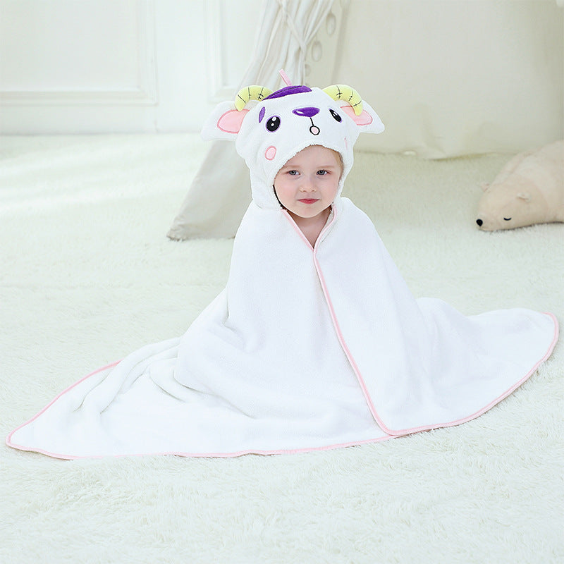 Kid Baby Summer New Cartoon Bath Towel Pajamas