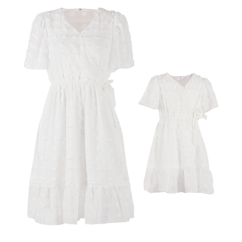 Family Matching Mother-daughter Cute Street Fashion Floral Dresses