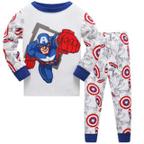 Kid Boy Pajamas Air-conditioned Long Sleeve Thread Cotton 2 Pcs